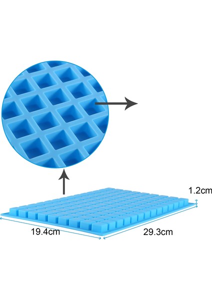 Silikon Şeker Kalıpları 2 Paket Gummy Jelly Truffles Pralines Buz Meydanı Tepsi Kalıpları Için (Yurt Dışından) modelleri