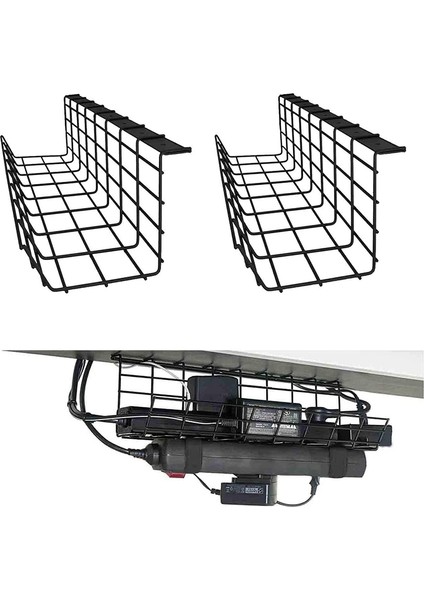 Masa Kablo Yönetimi Tepsisi Altında 2 Pcs Kabloları Gizlemek Için Masa Kablosu Kablo Kablosu Güç Şeridi Organizatör Çelik Metal Kablo Tepsisi (Yurt Dışından) fiyatları