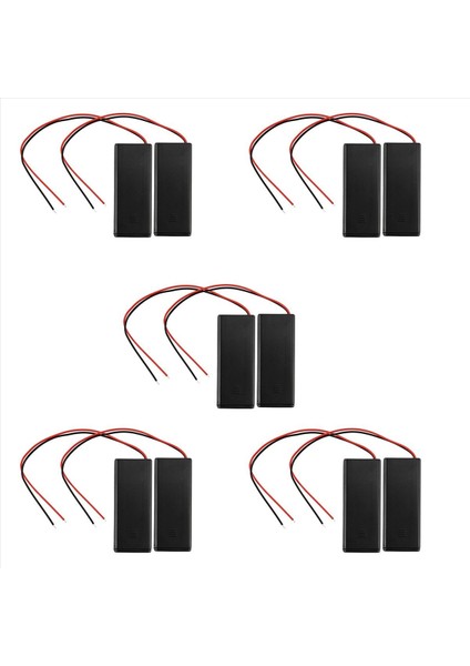 10PCS 2 x Aaa 3 V Pil Tutucu Kılıf Kutusu Tel Aç / Kapalı Anahtar M Kapak (Yurt Dışından)