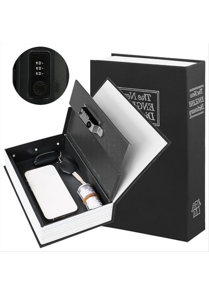 Kombinasyon Kilidi Gizli Gizli Metal Kilit Kutusu Para Saklama Kutusu Piggy Bank (L) (Yurt Dışından) fiyatları