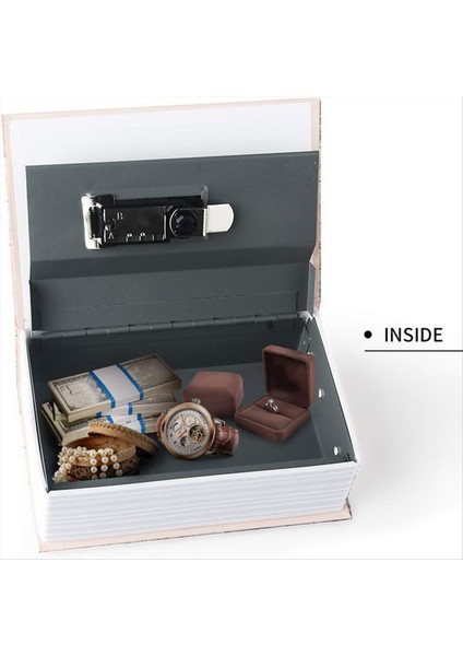 Kombinasyon Kilidi Gizli Gizli Metal Kilit Kutusu Para Saklama Kutusu Piggy Bank (L) (Yurt Dışından) indirimleri