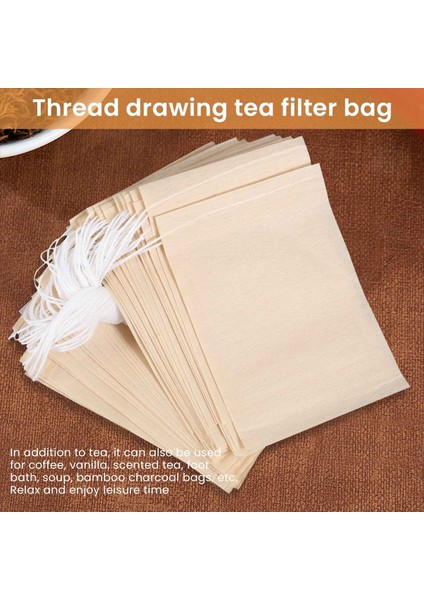 600 Paket Çay Filtre Poşetleri Gevşek Yaprak Çay Kahve Için Drawstring ile Tek Kullanımlık Kağıt Çay Poşeti Kahve (Doğal Renk 2 75X1 97 Inç) (Yurt Dışından) indirimleri