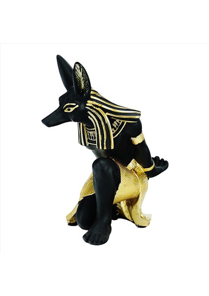 2x Reçine Anubis Tanrı Şarap Rafı Figürler Modern Mısır Köpek Minyatür Heykelleri Hayvan Iç Ev Masası Dekor Heykel (Yurt Dışından) modelleri