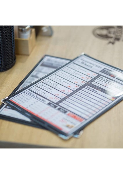 20 Paket Menü Kapağı - Tek Sayfa 2 Görünüm 8 5 x 11 Inç Kağıt - Restoran Menü Kapakları (Yurt Dışından) fırsatları