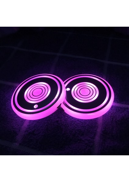 2pcs Araba LED Kupa Tutucu Su Kupası Mat Şarj Edilebilir Rgb Hafif Dekor Kapağı Aydınlık Trim Lamba Pedi Süsleme Coaster (Yurt Dışından) fırsatları