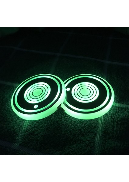 2pcs Araba LED Kupa Tutucu Su Kupası Mat Şarj Edilebilir Rgb Hafif Dekor Kapağı Aydınlık Trim Lamba Pedi Süsleme Coaster (Yurt Dışından) indirimleri