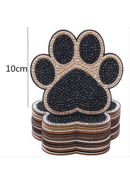 Köpek Pençe Şeklindeki Elmas Boyama Bardak Altlık Kitleri Kedi Evcil Hayvan ile Tutucu (Yurt Dışından) fiyatları