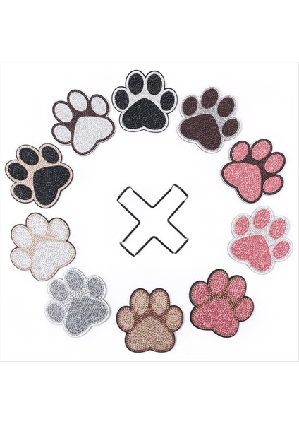 Köpek Pençe Şeklindeki Elmas Boyama Bardak Altlık Kitleri Kedi Evcil Hayvan ile Tutucu (Yurt Dışından) indirimleri