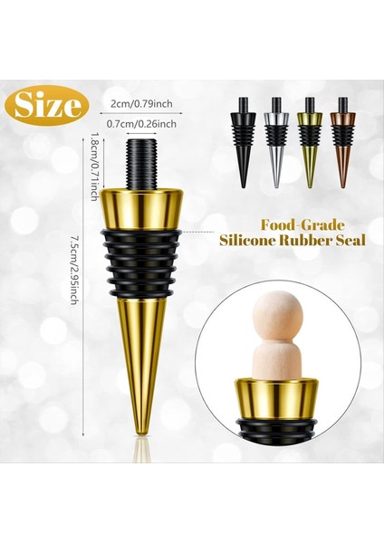 30 Adet Dişli Post Metal Şarap Durdurucu ile Boş Şişe Durdurucu Ahşap Turning Dıy Projesi Için Donanım Set Donanımı (Yurt Dışından) modelleri