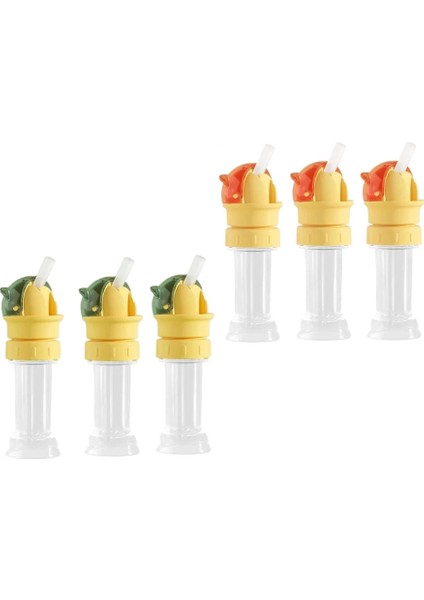 6pcs Yeniden Kullanılabilir Çocuklar Içecek Su Şişesi Saman Kapak Su Şişesi Saman Kapağı Su Şişesi Çocuklar Için Su Şişesi Adaptörü (Yurt Dışından)