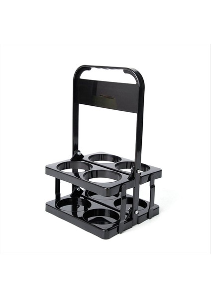 4 Delik Katlanabilir Plastik Içecek Taşıyıcı Saplı Taşınabilir Içecek Tutucu ile Yeniden Kullanılabilir Içecek Tutucu Siyah (Yurt Dışından)
