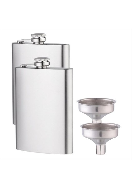 Kalça Flask X2 Paslanmaz Çelik 304 Hunalı 8 Oz - Erkekler ve Kadınlar Için Sızdırmaz Şık ve Taşınabilir Şişe Seti (Yurt Dışından)