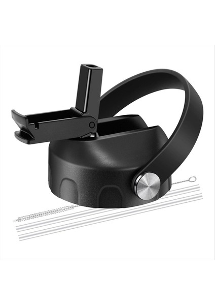 Yedek Kapaklar Toz Geçirmez Sızıntılı Flip Üstü Hidrofas Için Saman ile Üst Ağız 12/16/18/20/32/40/64OZ Su Şişeleri (Yurt Dışından)