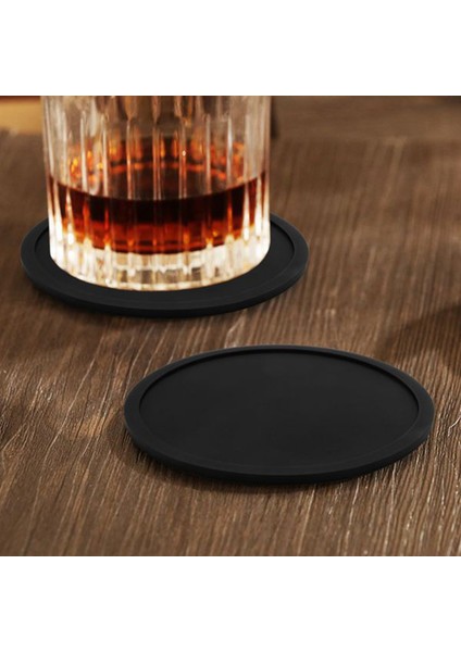 Silikon Siyah Içecek Bardak Altlıkları Seti 32 Kaymaz Yuvarlak Yumuşak Şık ve Dayanıklı Temizlenmesi Kolay Siyah (Yurt Dışından) fırsatları