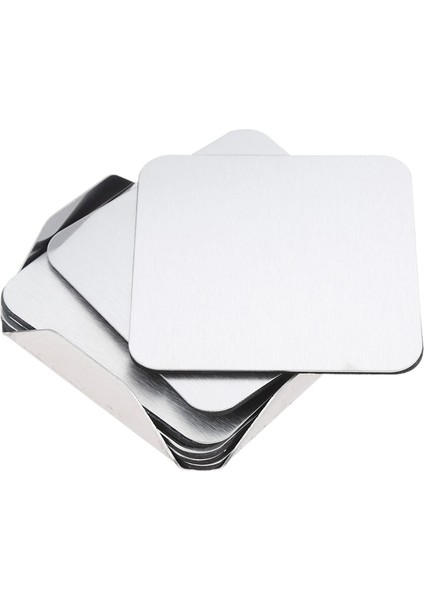 Coasters - Coaster Set ile Paslanmaz Çelik Tutucu - Sütlü Kahve Çay Kupa Kupalar Tutucular Ev Malzemeleri Kare (Yurt Dışından) modelleri
