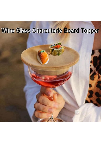 10PCS Şarap Cam Topper 4 Inç Şarap Bardağı Charcuterie Topper Bambu Şarap Cam Topper Bardak Altlık (Yurt Dışından) fırsatları