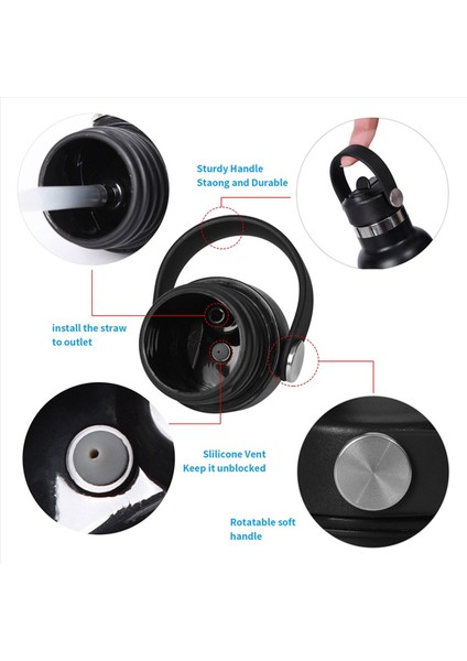 4 Adet Esnek Sap Hidro Şişe Için Üst Saman Kapak 18 21 24 Oz Basit Modern ve Çoğu Su Şişesi Kapak Değiştirme (Yurt Dışından) indirimleri