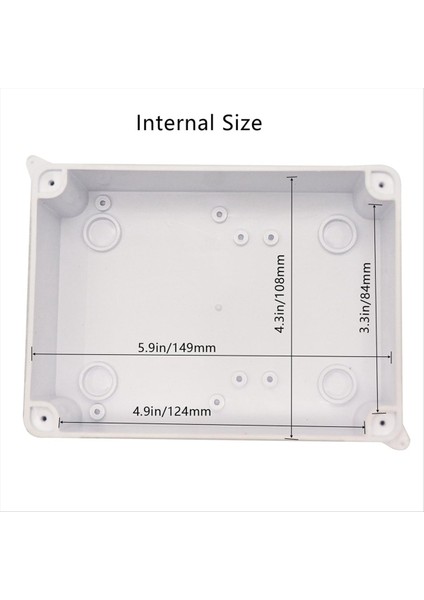 Elektrik Kutusu Açık Su Geçirmez Kutu IP65 Ayrılmış Delikli Kavşak Kutusu Proje Kutusu Güç Kablosu Muhafaza Beyaz (Yurt Dışından) fiyatları