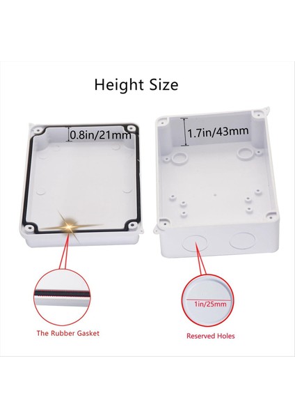 Elektrik Kutusu Açık Su Geçirmez Kutu IP65 Ayrılmış Delikli Kavşak Kutusu Proje Kutusu Güç Kablosu Muhafaza Beyaz (Yurt Dışından) modelleri