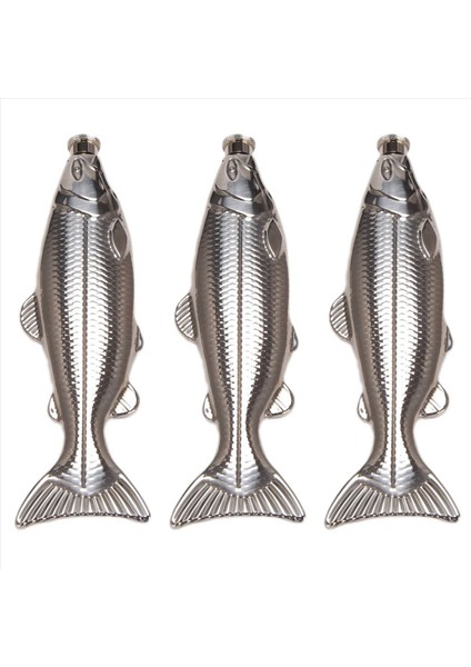 3 Set Balık Şekli Kalça Şişesi 5 Oz Şişe Mini Cep Şişesi Paslanmaz Çelik Parti Içecek Içi Açık (Yurt Dışından)