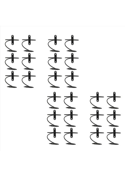 24 Duvara Monte Şarap Rafları Paketi - Vidalı Kırmızı Şarap Şişesi Ekran Tutucu Metal Asılı Şarap Rafı Organizatör (Yurt Dışından)