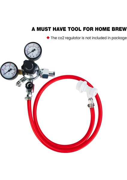 Balo Kilit Gaz Hattı Montajı 5ft Kırmızı Uzun Tüp 5/16 Top Kilit Gaz Bağlantısı Set Ev Bira Bira Ev Bira Brewing (Yurt Dışından) indirimleri