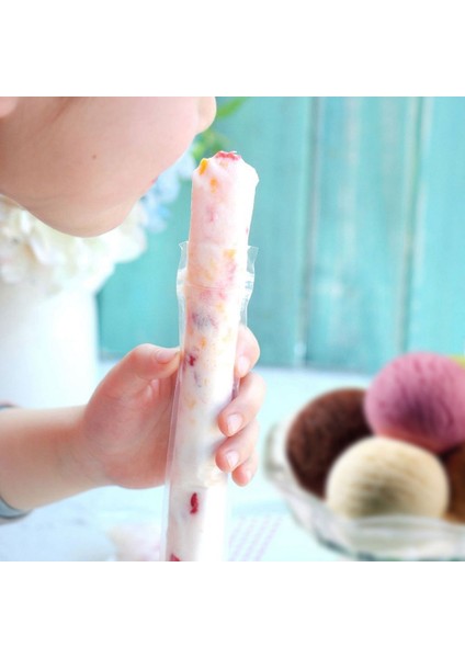 100 Adet Tek Kullanımlık Dıy Buz Popsicle Kalıp Krem Araçları Küf Dondurucu Popsicle Kalıpları Buz Paketi Icecream Kendi Tarzı Torba (Yurt Dışından)
