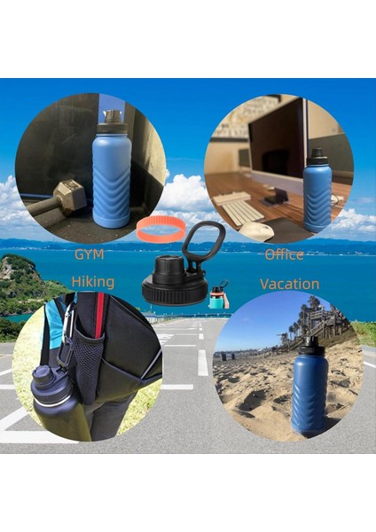 Hidro Flask Geniş Ağız Için Kapak Hidro Şişe Için Kapaklar 16 20 24 32 40 Oz Geniş Ağız Çentik Kapak Yedek Spor Kapağı Beyaz (Yurt Dışından) fırsatları