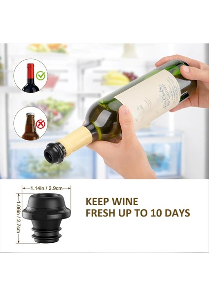 Şarap Tıpaları Vakumlu Elektrikli Şarap Tasarrufu Pompası Şarap Koruyucu Şarabınızı 10 Güne Kadar Taze Tutun USB Şarj Edilebilir (Yurt Dışından) fırsatları