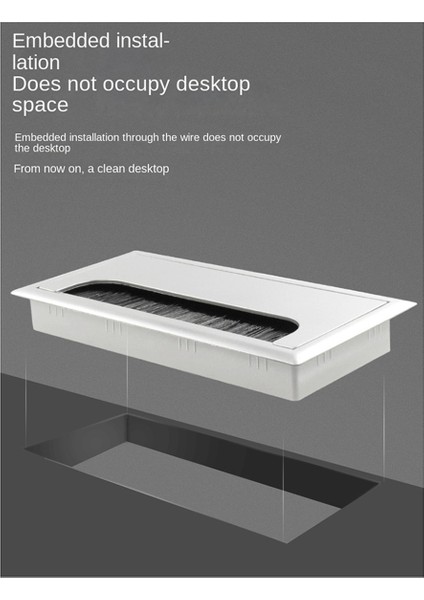 80X80 Ofis Masası Diş Pox Bilgisayar Tablo Telli Deliği Kapak Iplik Deliği Kare Fırça Kapak Plakası Gümüş 80X80 (Yurt Dışından)