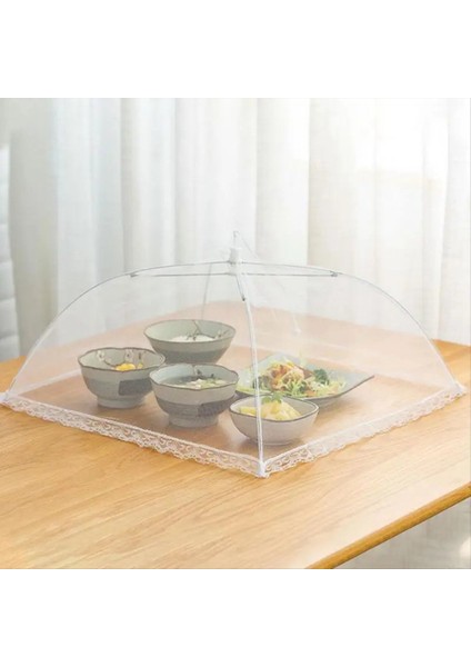 Katlanır Gıda Ağı Örtüsü Sinek ve Sivrisinek Geçirmez Pop-Up Gıda Kapağı Nefes Alabilen Kapak 50X50CM Mutfak Malzemeleri Açık Kırmızı (Yurt Dışından) fırsatları