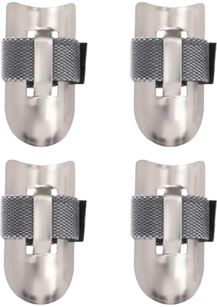 Paslanmaz Çelik Parmak Koruması Parmak Koruyucular Yiyecekleri Kesmek Için Parmak Korumaları Çok Işlevli Parmak El Koruyucusu 4pcs (Yurt Dışından)