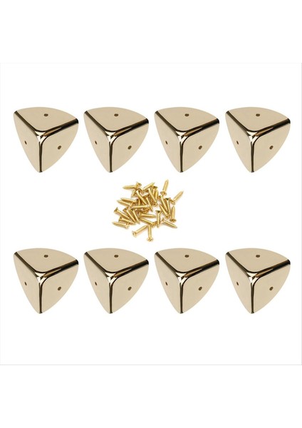 Demir Köşe Koruyucular Siyah Dekor Kutusu Kenar Kapak 39MM/1 53IN Kutu Dolap Kenar Güvenlik Koruma 8pcs Açık Altın (Yurt Dışından)