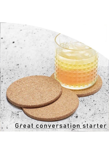 Metal Tutucu Depolama Caddy ile 48PC Seti ile Doğal Cork Coasters-1/5 Inç Kalınlığında Emici Çevre Dostu (Yurt Dışından) indirimleri