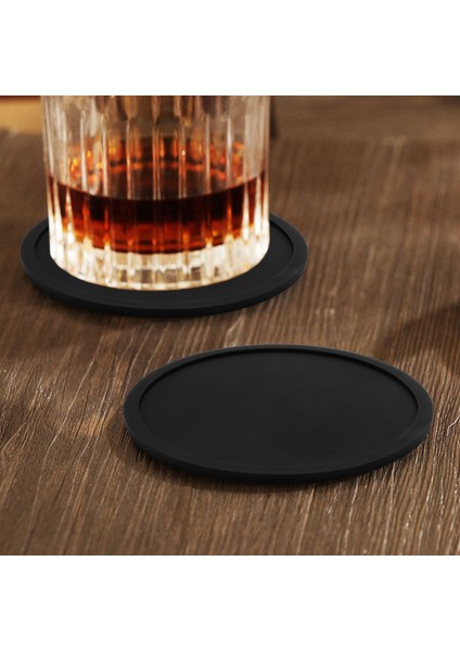 Silikon Siyah Içecek Bardak Altlıkları Seti 80 Kaymaz Yuvarlak Yumuşak Şık ve Dayanıklı Temizlenmesi Kolay Siyah (Yurt Dışından) fırsatları