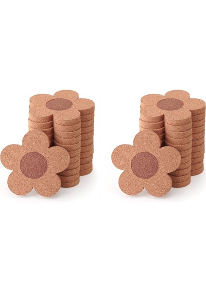 24 Adet Içecekler Için Sevimli Bardak Altlıkları Emici ve Yeniden Kullanılabilir Coaster Seti 4 Inç Çiçek Şekli Bardak Altlıkları Kahve Çay Fincanı Paspas (Yurt Dışından)