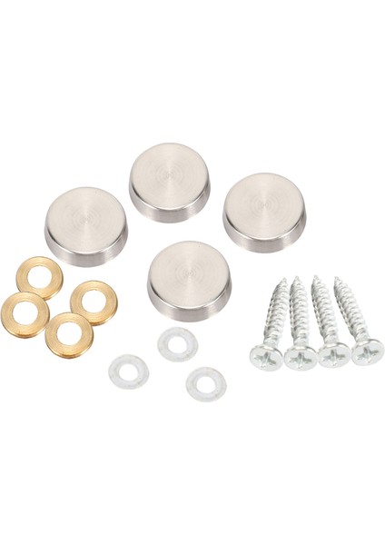 16 mm Paslanmaz Çelik Ayna Tırnakları Vida Kapağı (64 Adet) (Yurt Dışından) fırsatları