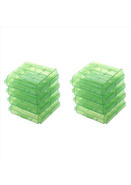 8 Adet Paketi Aa / Aaa Pil Depolama Sabit Kılıf Kutusu Yeşili (Yurt Dışından)