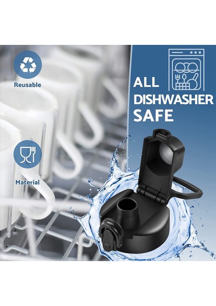 4pcs Hidro Flask Geniş Ağız Için Otomatik Çıkma Kapağı 12 16 18 20 32 40 64OZ Düğme Kilidi ile Yedek Geniş Ağız Kapağı (Yurt Dışından) modelleri