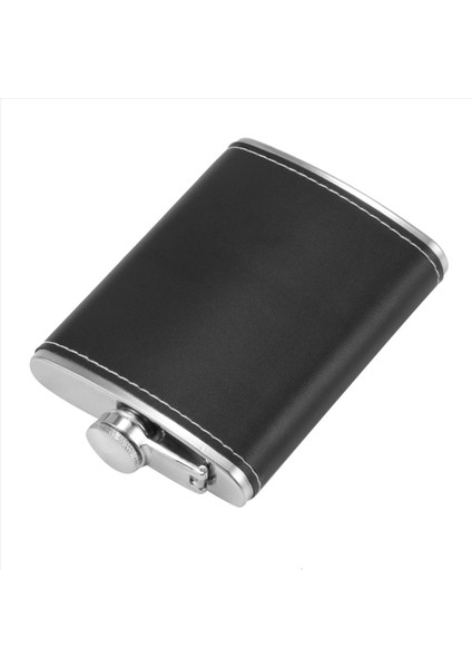 6x Cep Kalça Şişesi 8 Oz Siyah Deri Sarılmış Kapak ve Sızıntı Kanıtı ile Huni Paslanmaz Çelik ile (Yurt Dışından) fiyatları