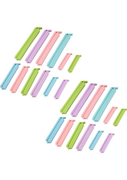 24X Mutfak Plastik Depolama Gıda Snack Mühür Sızdırmazlık Çantası Klips Sapan Kelepçesi S M L (Yurt Dışından)