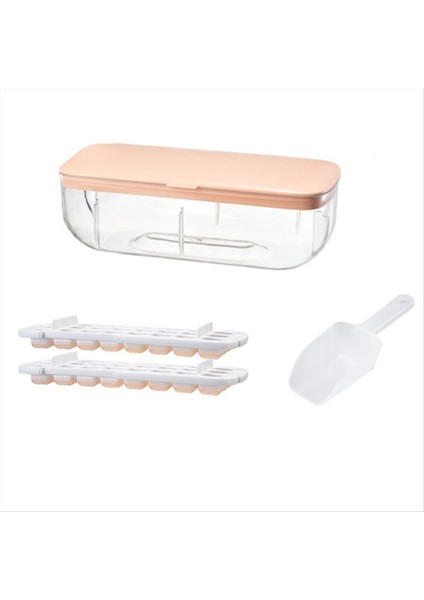 48 Çift Silikon Büyük Kapasiteli Buz Kutusu Buz Depolama Buz Kutusu Dondurulmuş Buzlu Buzdolabının Kapak Pembesi (Yurt Dışından)