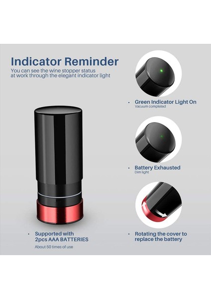 4x Şarap Durdurucu Vakum Elektrikli Şişe Durdurucular Yeniden Kullanılabilir Şarap Mantıkları Şarap Koruma Alanı Dekoratif Şarap Koruyucu Vakum Fiş (Yurt Dışından) fırsatları