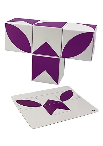 Geo Jr. Manyetik Görsel Zeka Küpleri (40 Geometrik Şekil Kartı - Küpler) modelleri