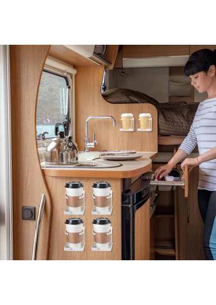 8 Paket Ayarlanabilir Bardak Tutucu Katlanır Içecek Tutucu Vidalı Evrensel Plastik Duvara Monte Fincan Tutucu Su Için (Yurt Dışından) fırsatları