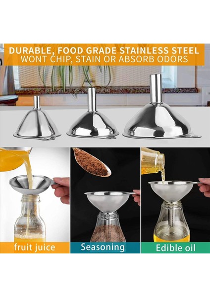 1x 6 Cam Bardak Stand Tutucu Kurutma Raf Mutfak Su Kupası Rafı ve 3 Paket Paslanmaz Çelik Huniler Seti (Yurt Dışından) indirimleri