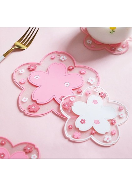 Sakura Çay Bardağı Mat Sakura Coaster Yalıtım Masa Paspasları Çay Süt Mücevher Kupa Bardaklar Pembe (Yurt Dışından) fırsatları