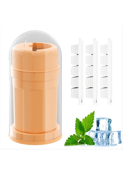 Dönen Buz Izgara Buz Bloğu Kalıp Buz Yapımı Kupa Hanehalkı Buz Kutu Buz Maker Gıda Güvenli Malzeme Koku Yok Turuncu (Yurt Dışından)