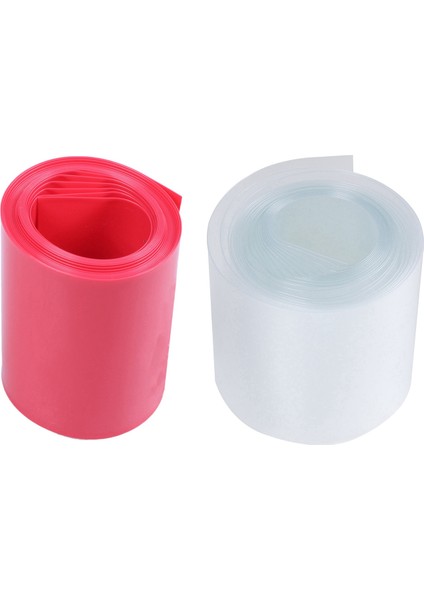 2m 50MM Genişlik Pvc Isı Büzülme Sarma Tüpü Kırmızı 2 x 18650 Pil ve 43MM 27MM Dia 1 x 26650 Pil (Yurt Dışından)