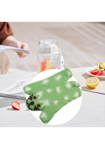 2pcs El Yapımı Yün Keçeli Hayvan Bardak Altlıkları Sevimli ve Sevimli Içecek Bardak Altlıkları Yeniden Kullanılabilir Su Emici Ev Masaüstü (Yurt Dışından) indirimleri